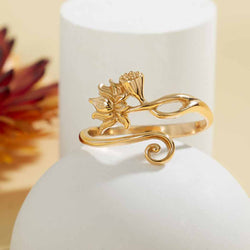 Adjustable Lotus Ring: Sterling Silver Adjustable Lotus Ring: Sterling Silver