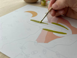 Zen Desert Meditative Art Paint by Number Kit + Easel Zen Desert Meditative Art Paint by Number Kit + Easel