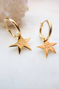 You make me Blush Star Hoop Earrings You make me Blush Star Hoop Earrings