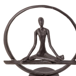 Yoga Meditation Circle Cast Iron Sculpture Yoga Meditation Circle Cast Iron Sculpture