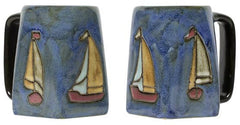 Mara Stoneware Sail Boat Square Mug