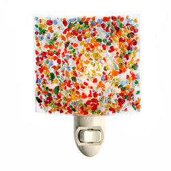 Ntl 230 Bright Colored Fused Glass Night Light Ntl 230 Bright Colored Fused Glass Night Light