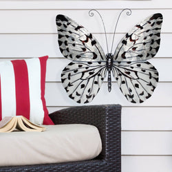 Butterfly Wall Decor Black And White Large,In/Outdoor Butterfly Wall Decor Black And White Large,In/Outdoor