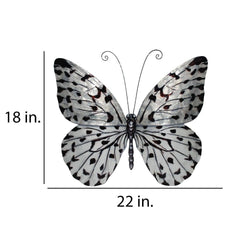 Butterfly Wall Decor Black And White Large,In/Outdoor Butterfly Wall Decor Black And White Large,In/Outdoor