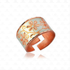 RN 09SP Handcrafted Silver Flower Rings