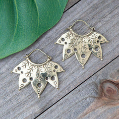 Brass Leaf Earring