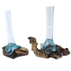 MGW-04 - Molten Glass on Wood - Vase MGW-04 - Molten Glass on Wood - Vase