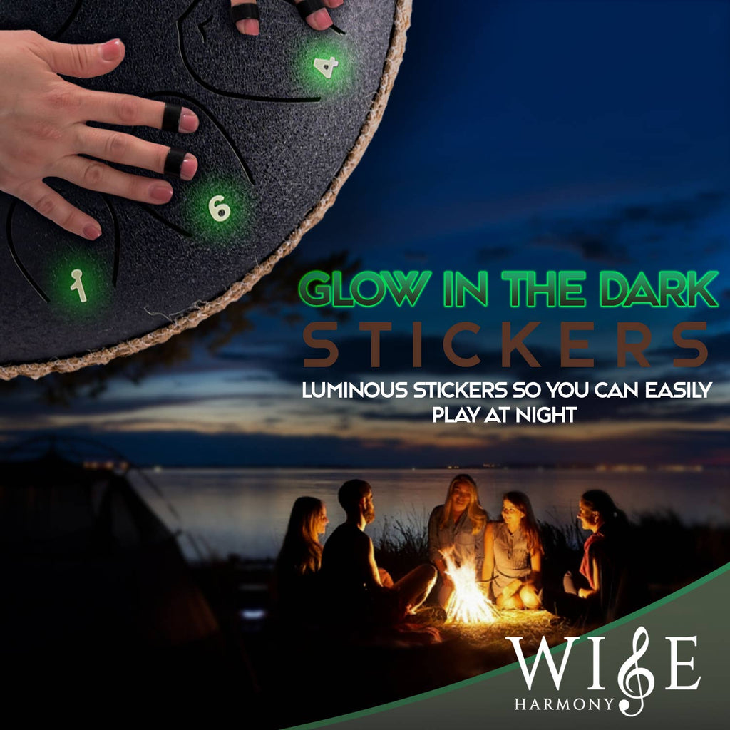 13-Note Steel Tongue Rain Drum Meditation Instrument: Blue - 12