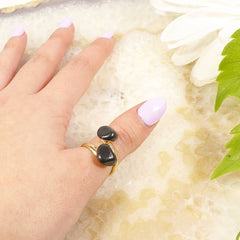 Hematite Rings (Adjustable) - Hematite Gold Plated