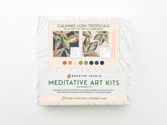 Lush Tropicals Meditative Art Paint by Number Kit+ Easel