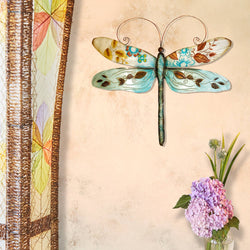 Dragonfly Wall Decor Blue And Pearl, w/ Capiz, Outdoor Safe Dragonfly Wall Decor Blue And Pearl, w/ Capiz, Outdoor Safe