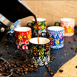 Colorful Handmade Ceramic Turkish Mugs Colorful Handmade Ceramic Turkish Mugs