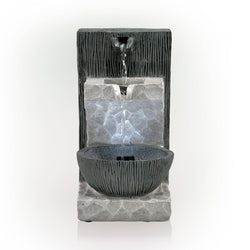 Alpine Corporation Modern Cascading Tabletop Fountain Alpine Corporation Modern Cascading Tabletop Fountain