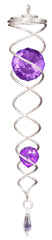 Silver / Purple - Crystal Twister Wind Spinner