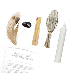 Empowering Ritual Kit with Obsidian, Palo Santo + Sage Empowering Ritual Kit with Obsidian, Palo Santo + Sage