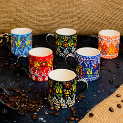 Colorful Handmade Ceramic Turkish Mugs Colorful Handmade Ceramic Turkish Mugs