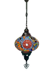 Hanging Mosaic Chandelier Lamp - Multi Color Star
