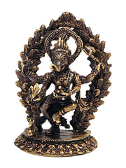 Dancing Ganesh Bronze Statue: Bronze / 3.5