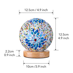 Portable Bohemian Mosaic Night Light: Orange Portable Bohemian Mosaic Night Light: Orange