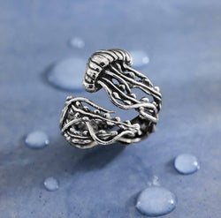 Sterling Silver Adjustable Jellyfish Ring Sterling Silver Adjustable Jellyfish Ring