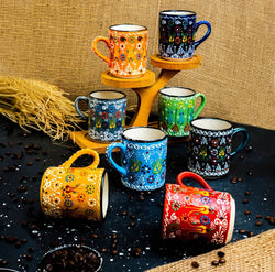 Colorful Handmade Ceramic Turkish Mugs Colorful Handmade Ceramic Turkish Mugs