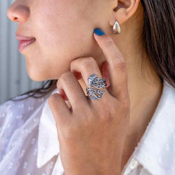 Sterling Silver Adjustable Jellyfish Ring Sterling Silver Adjustable Jellyfish Ring