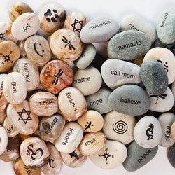 Miracle Pocket Stones - Engraved with Words & Symbols 1.5-2 Miracle Pocket Stones - Engraved with Words & Symbols 1.5-2