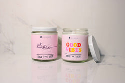 Good Vibes -9oz Funny Flames Candle- Melon Scented Good Vibes -9oz Funny Flames Candle- Melon Scented