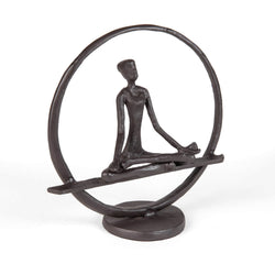 Yoga Meditation Circle Cast Iron Sculpture Yoga Meditation Circle Cast Iron Sculpture