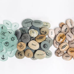 Miracle Pocket Stones - Engraved with Words & Symbols 1.5-2 Miracle Pocket Stones - Engraved with Words & Symbols 1.5-2