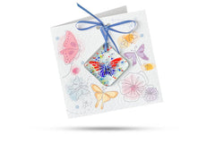 Butterfly - Greeting Card With Fused Glass