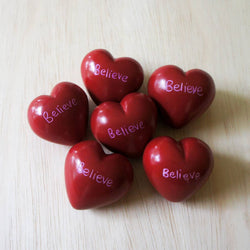 Word Hearts - Order by Word: Believe Hearts/Red Word Hearts - Order by Word: Believe Hearts/Red