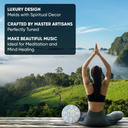 Steel Tongue Rain Drum 6-Inch 8-Notes: White Steel Tongue Rain Drum 6-Inch 8-Notes: White