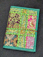 Rajastahni Patchwork Journal - Light Green