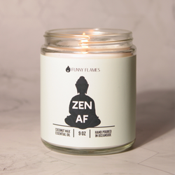 Zen Af (Green) relaxing and funny candle -9 oz Zen Af (Green) relaxing and funny candle -9 oz