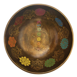 Hand Hammered 7 Chakras Singing Bowl: 8”x4” Hand Hammered 7 Chakras Singing Bowl: 8”x4”