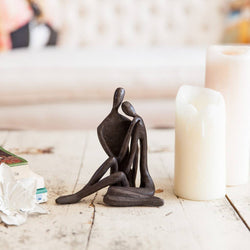 Small Couple Embracing Cast Bronze Small Couple Embracing Cast Bronze