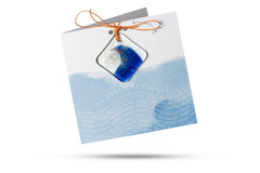 Ocean of Thanks - Greeting Card With Fused Glass Gift