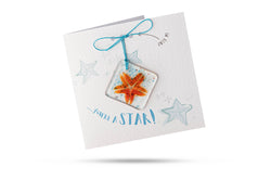 You're a Star (Smile) - Greeting card With Fused Glass Gift You're a Star (Smile) - Greeting card With Fused Glass Gift