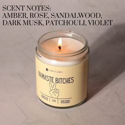 Namaste Bitches Candle (Yellow) -9 oz Funny Flames Candles Namaste Bitches Candle (Yellow) -9 oz Funny Flames Candles