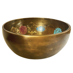 Hand Hammered 7 Chakras Singing Bowl: 8”x4” Hand Hammered 7 Chakras Singing Bowl: 8”x4”