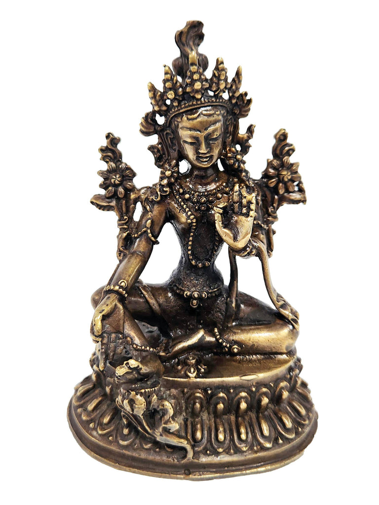 White Tara & Green Tara Bronze Statue: Bronze / 4