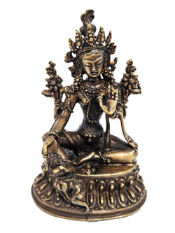 White Tara & Green Tara Bronze Statue: Bronze / 4 White Tara & Green Tara Bronze Statue: Bronze / 4