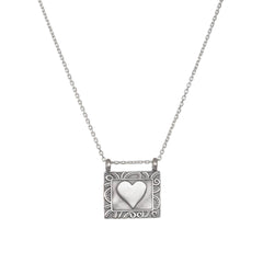 Heart Centered Silver Necklace