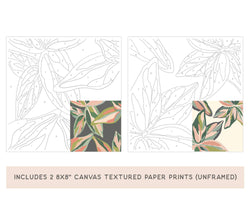 Lush Tropicals Meditative Art Paint by Number Kit+ Easel Lush Tropicals Meditative Art Paint by Number Kit+ Easel