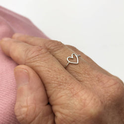 Open Heart Ring: Sterling Silver / 5 Open Heart Ring: Sterling Silver / 5