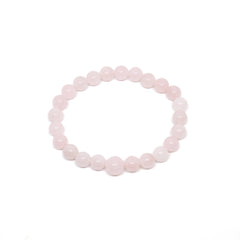 Rose Quartz Stretchy Beaded Bracelet - Prayer Beads - 8mm
