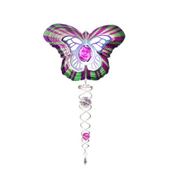 Crystal Pink Butterfly - Mini Set Wind Spinner