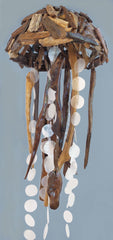 Driftwood Capiz Chime - Jellyfish