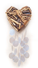 Driftwood Capiz Chime - Heart